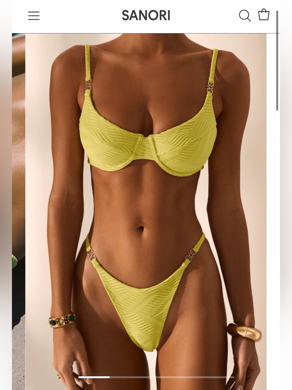 SANORI CHARTREUSE YELLOW FIRENZE BIKINI SET